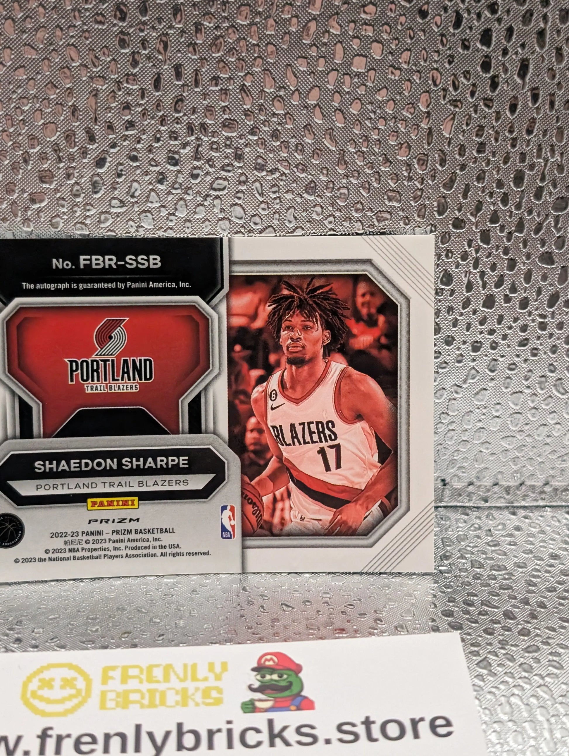 2022-23 SHAEDON SHARPE Panini Prizm - Fast Break Rookie Autographs #FBR-SSB FRENLY BRICKS - Open 7 Days