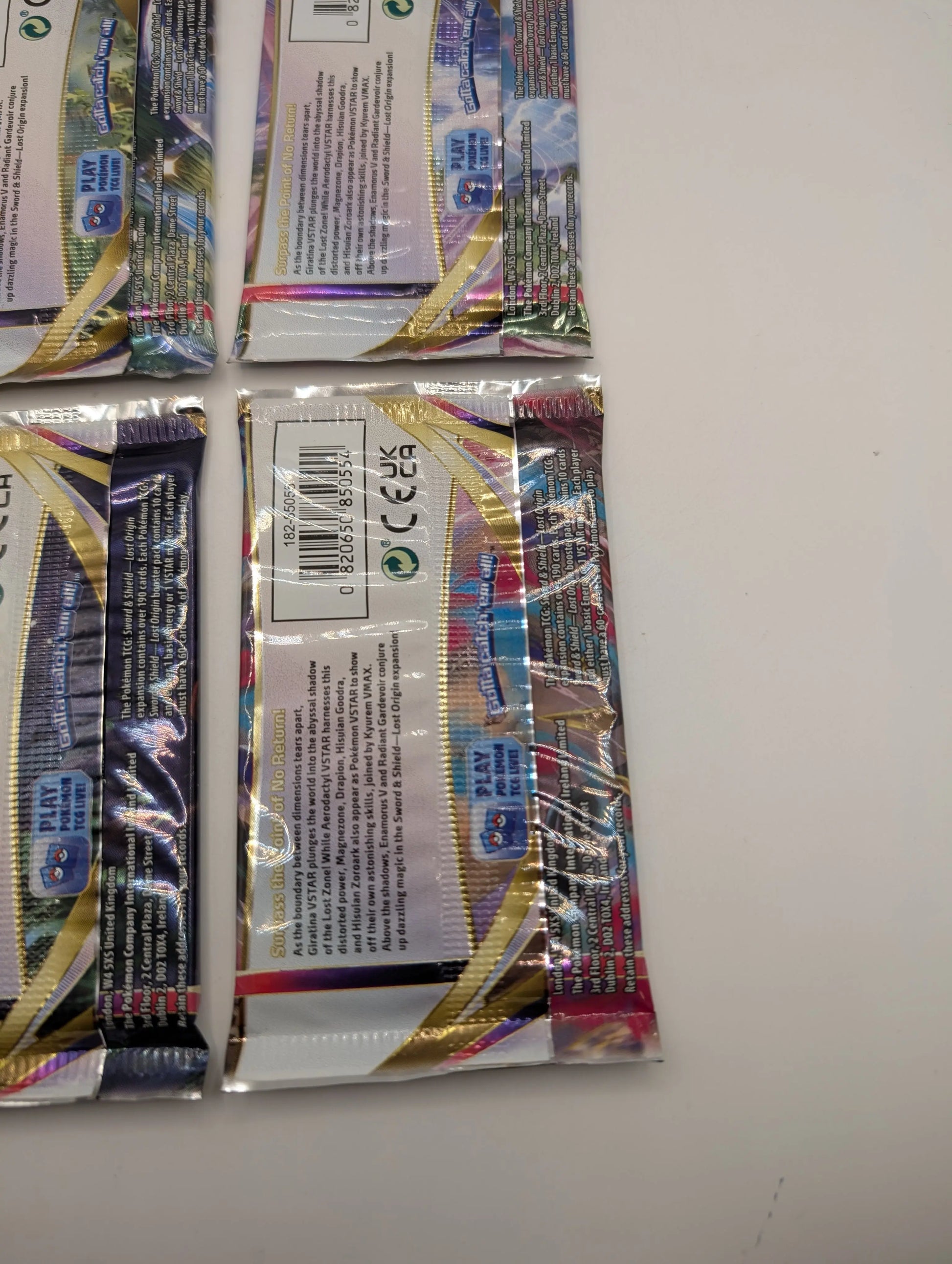Pokemon TCG Lost Origin Booster Pack x4 (art Set) Sword And Shield FRENLY BRICKS - Open 7 Days