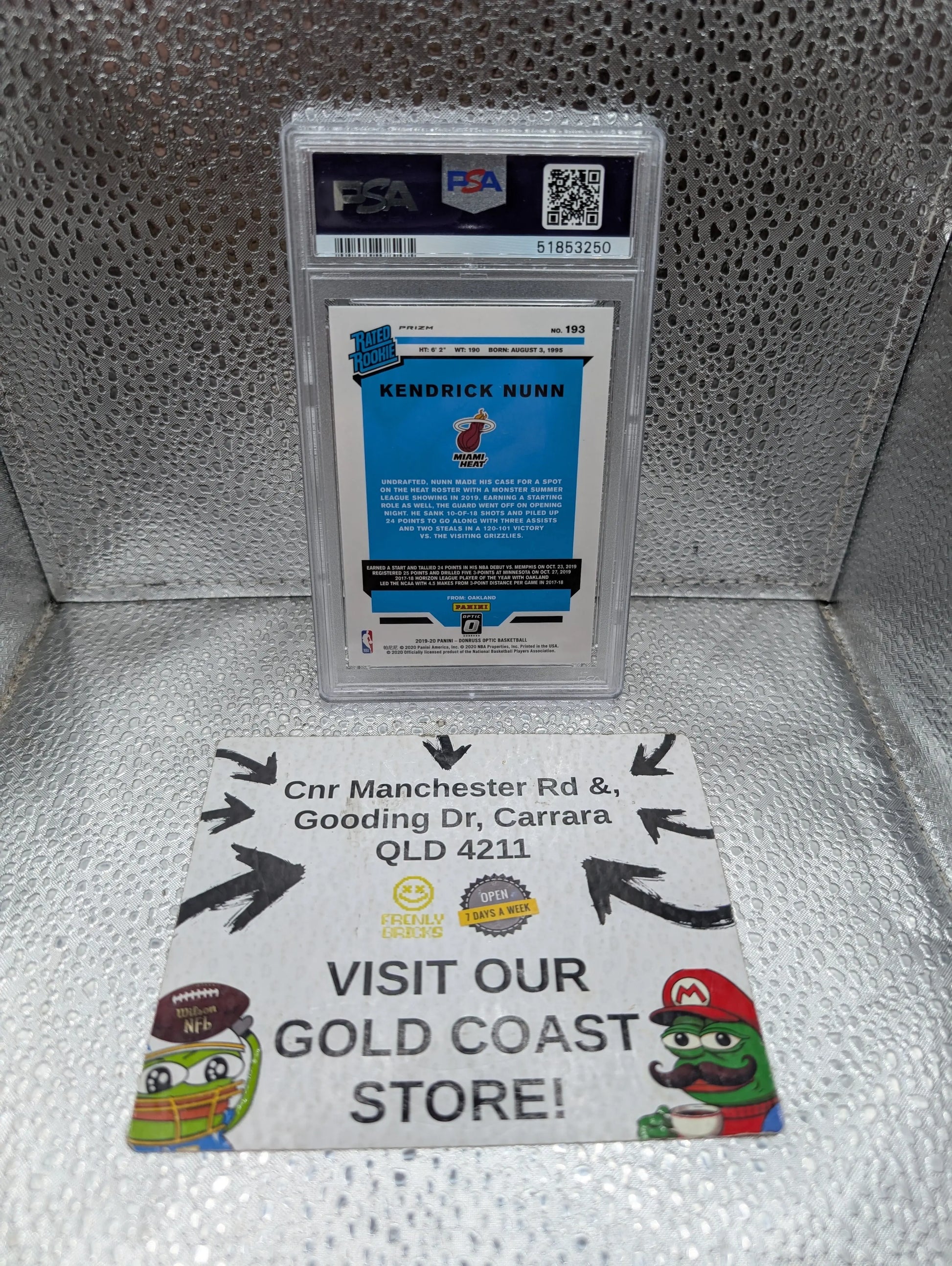 2019-20 Donruss Optic Choice Kendrick Nunn Mojo Rated Rookie RC PSA GEM MINT 10 FRENLY BRICKS - Open 7 Days