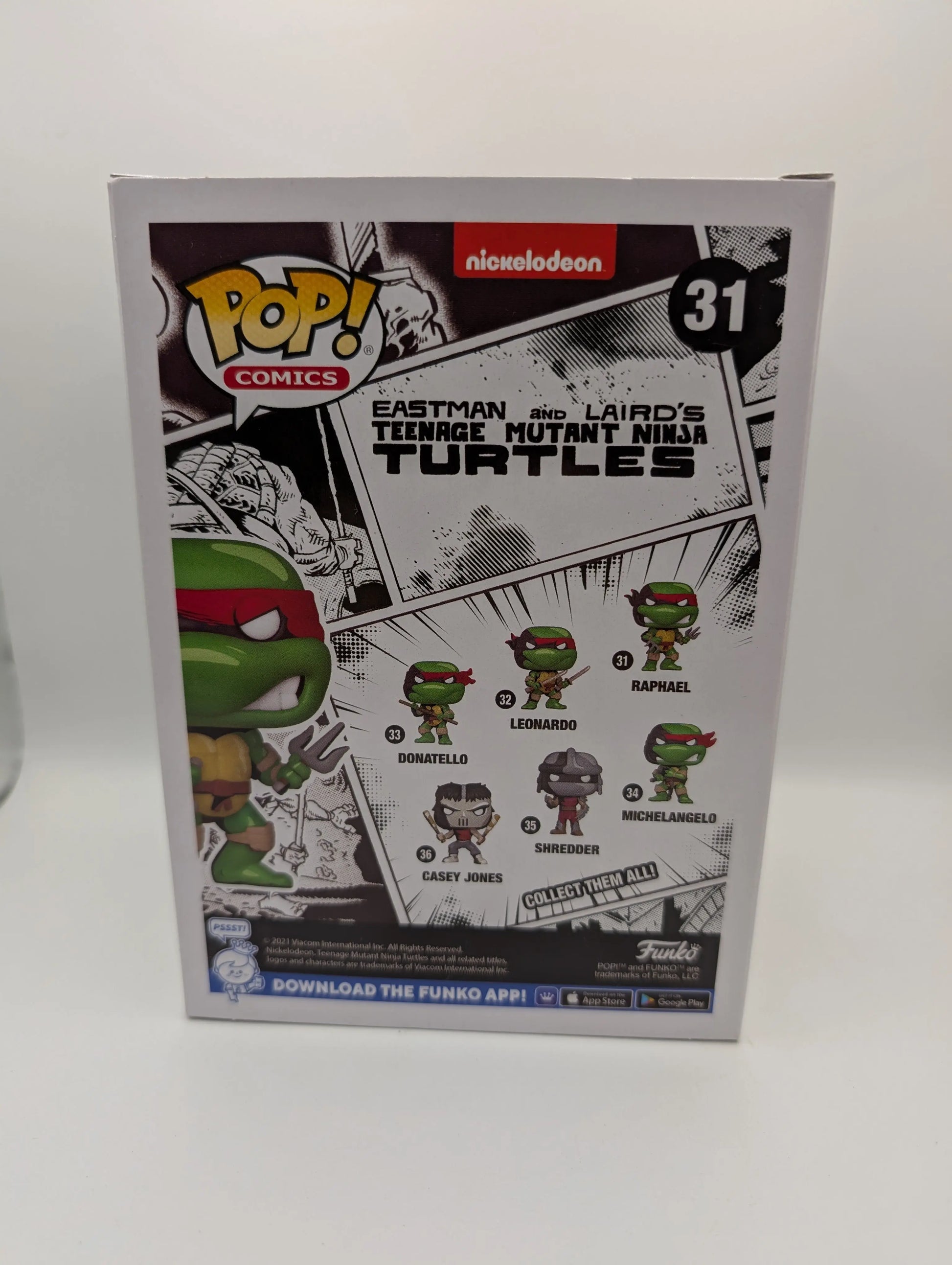 Funko Pop TMNT - Raphael Vinyl Figure #31 - Black and White Chase Edition FRENLY BRICKS - Open 7 Days