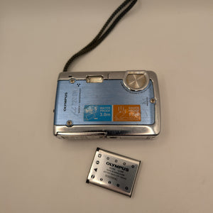 Olympus µ 720 SW 7.1 MP Digital Camera Blue/Silver - Not Working FRENLY BRICKS - Open 7 Days