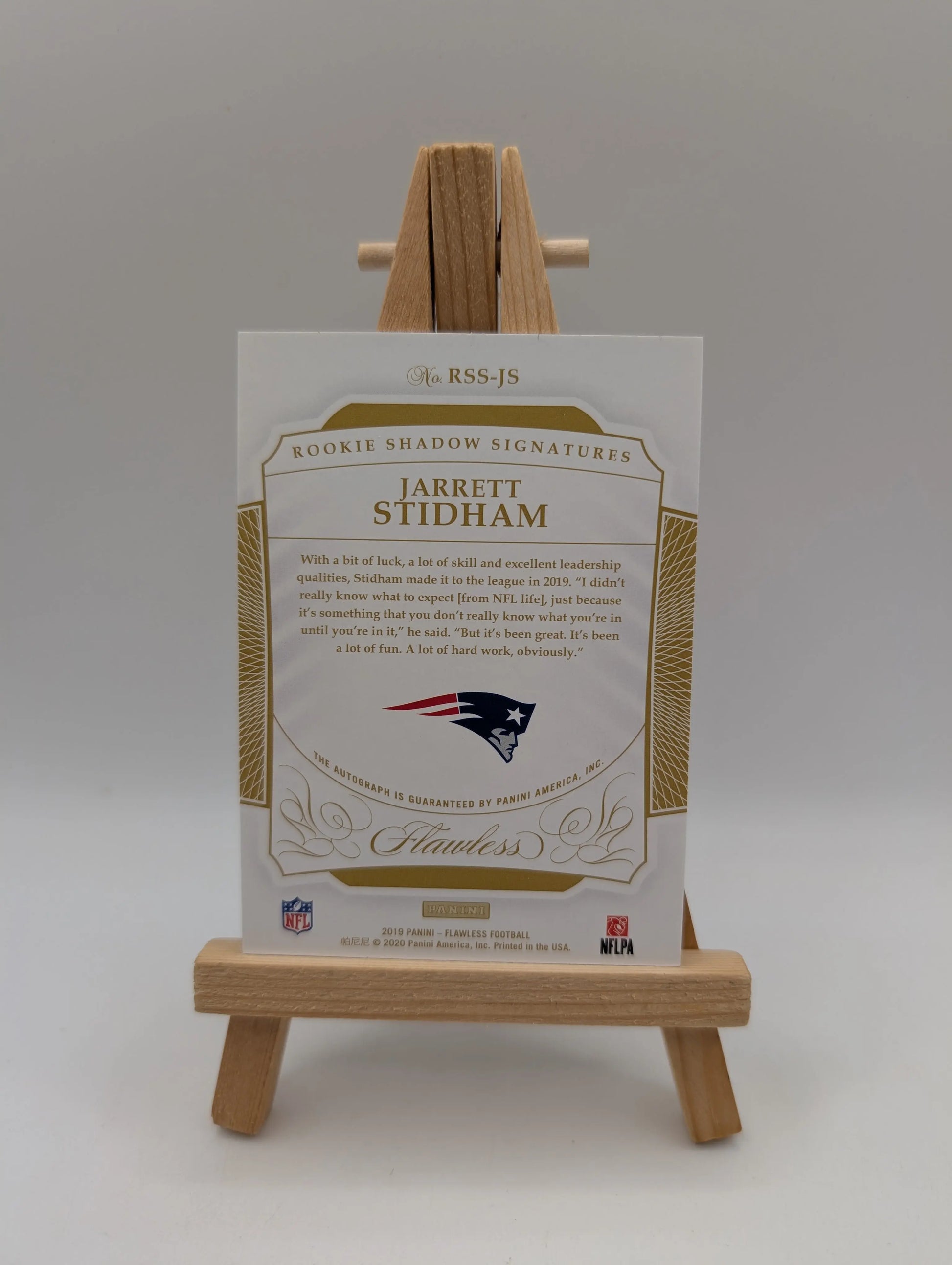 2019 Flawless Jarrett Stidham RC Shadow Signatures Gold ON CARD Auto /25 RSS-JS FRENLY BRICKS - Open 7 Days
