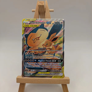 Eevee & Snorlax GX Sm169 Holo TAG TEAM Promo FRENLY BRICKS - Open 7 Days