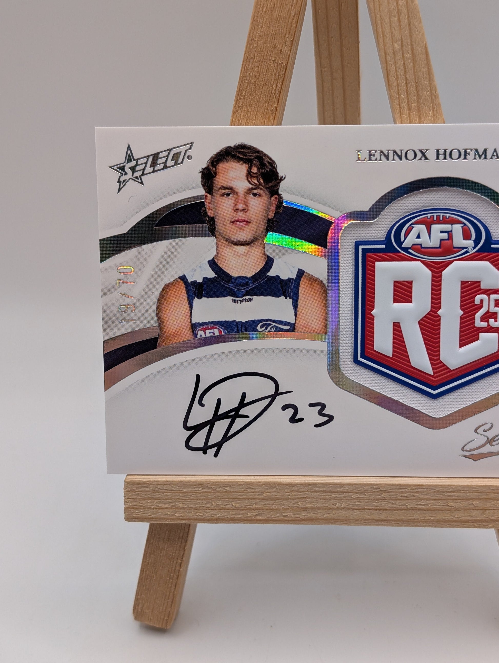 2025 AFL Select Seamless Rookie Badge Signature Lennox Hofmann /70 FRENLY BRICKS - Open 7 Days