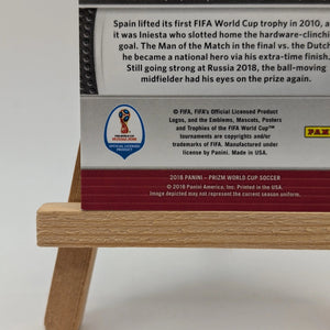 Prizm World Cup 2018 Andres Iniesta Spain Light Blue Lazer /125 FRENLY BRICKS - Open 7 Days