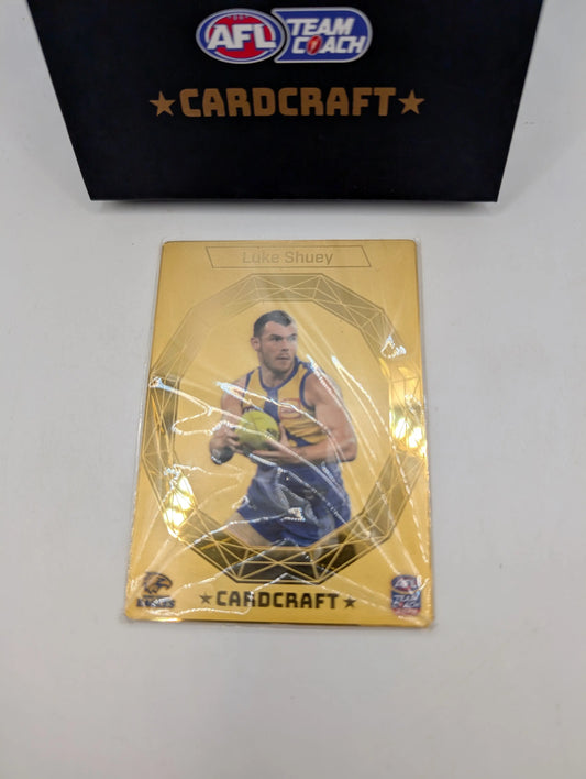 Luke Shuey 24k Gold Card Craft 2025 Teamcoach AFL Footy Card West Coast Eagles FRENLY BRICKS - Open 7 Days