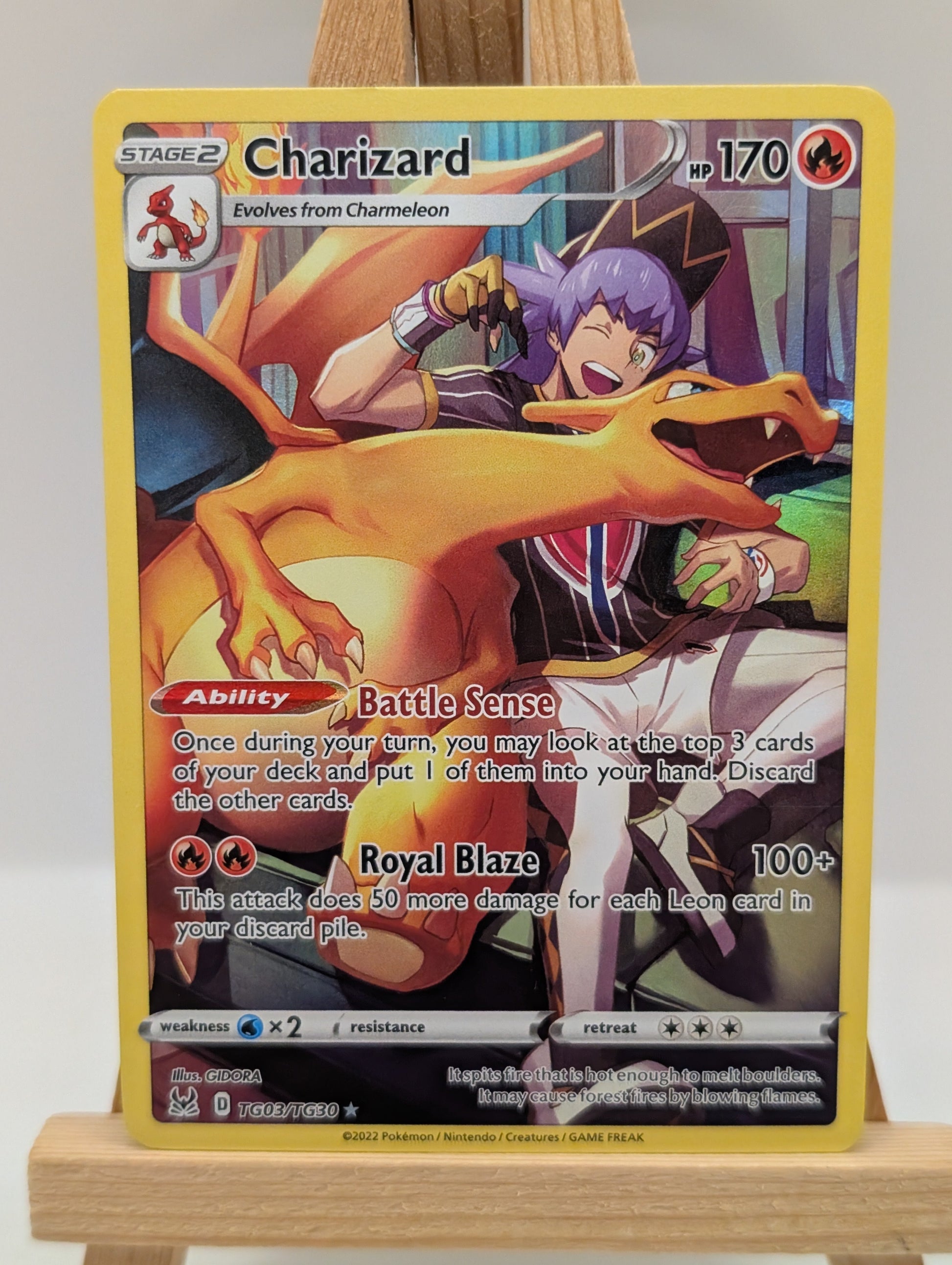 Charizard TG03/TG30 Pokemon Sword & Shield Lost Origin LP FRENLY BRICKS - Open 7 Days