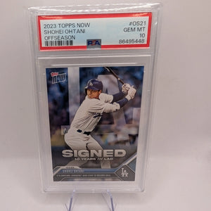 PSA 10 Shohei Ohtani 2023 Topps Now Signed 1st Dodgers Card OS21 Gem Mint FRENLY BRICKS - Open 7 Days