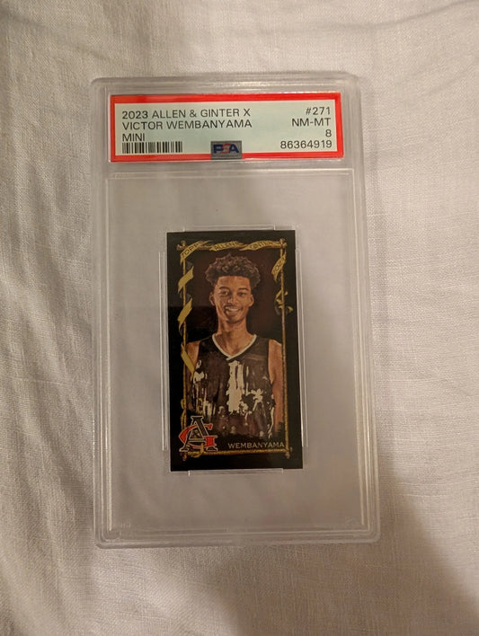2023 Topps Allen & Ginter X MINI Victor Wembanyama Rookie Card #271 PSA 8 NM RC FRENLY BRICKS - Open 7 Days