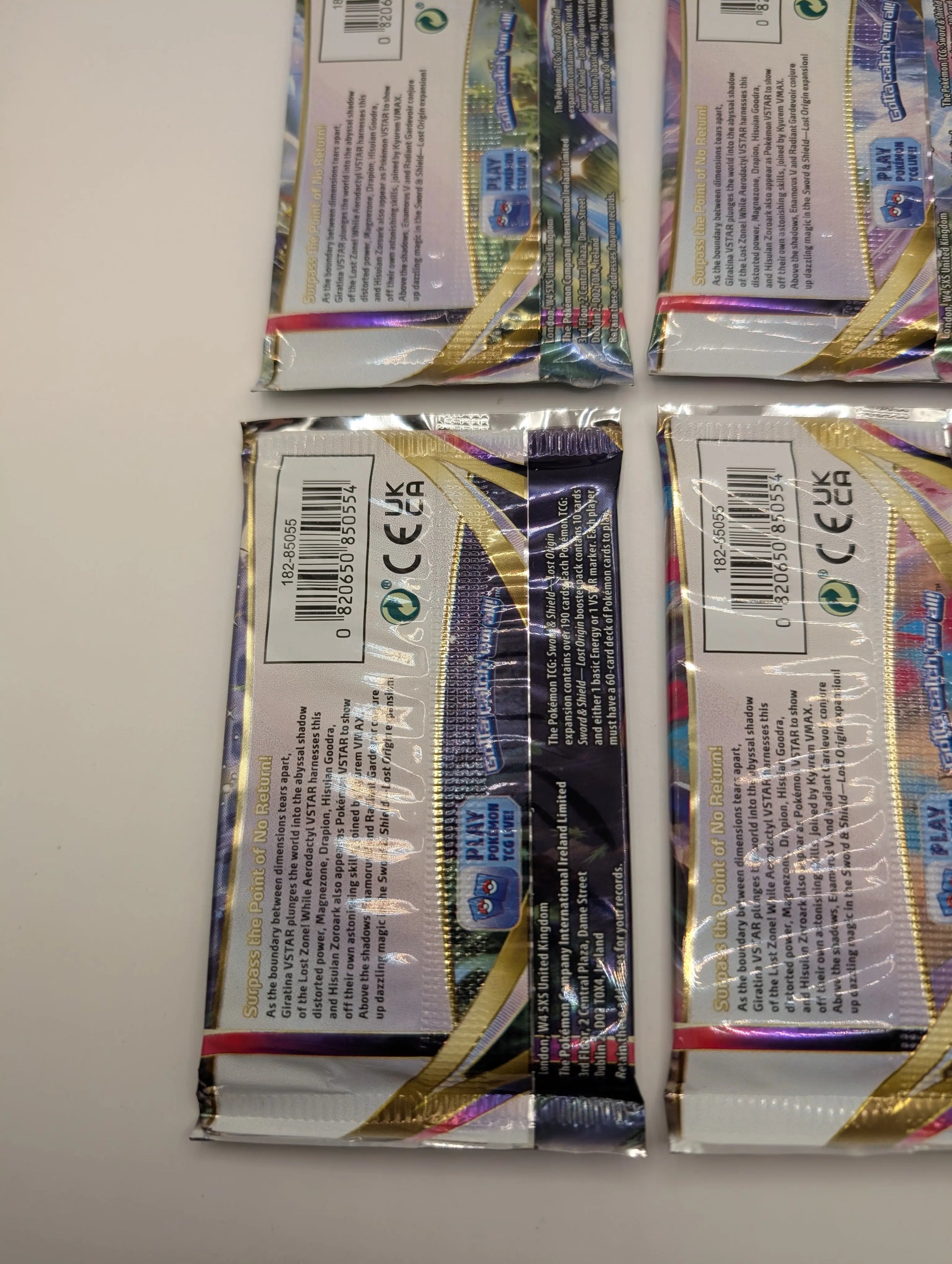 Pokemon TCG Lost Origin Booster Pack x4 (art Set) Sword And Shield FRENLY BRICKS - Open 7 Days