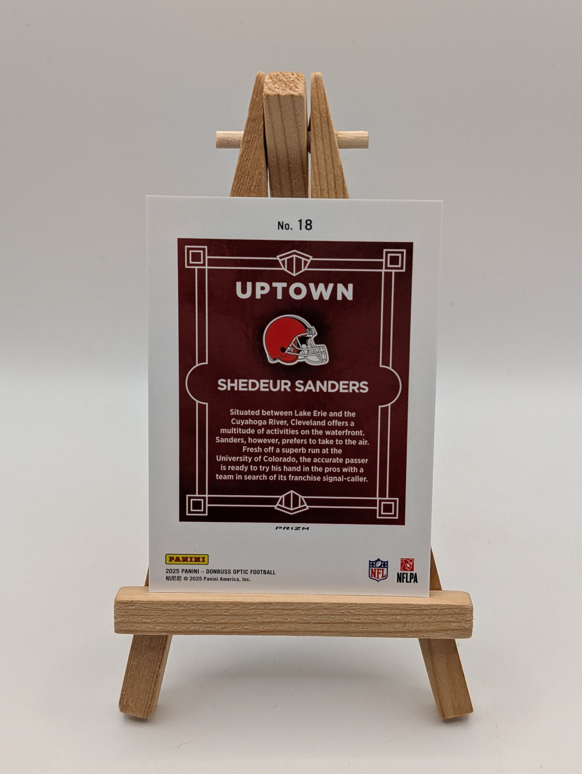 Shedeur Sanders Uptown Rookie #18 Browns 2025 Panini Donruss Optic SSP (RC) FRENLY BRICKS - Open 7 Days