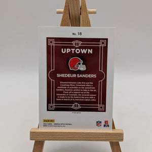Shedeur Sanders Uptown Rookie #18 Browns 2025 Panini Donruss Optic SSP (RC) FRENLY BRICKS - Open 7 Days