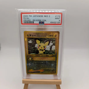 Pokemon Japanese TCG - Pichu - Reverse Holo Promo - PSA 9 FRENLY BRICKS - Open 7 Days