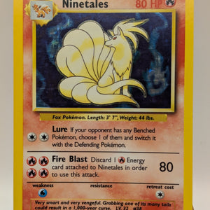 Pokémon TCG Ninetales Base Set 12/102 Holo Unlimited Holo Rare MP FRENLY BRICKS - Open 7 Days