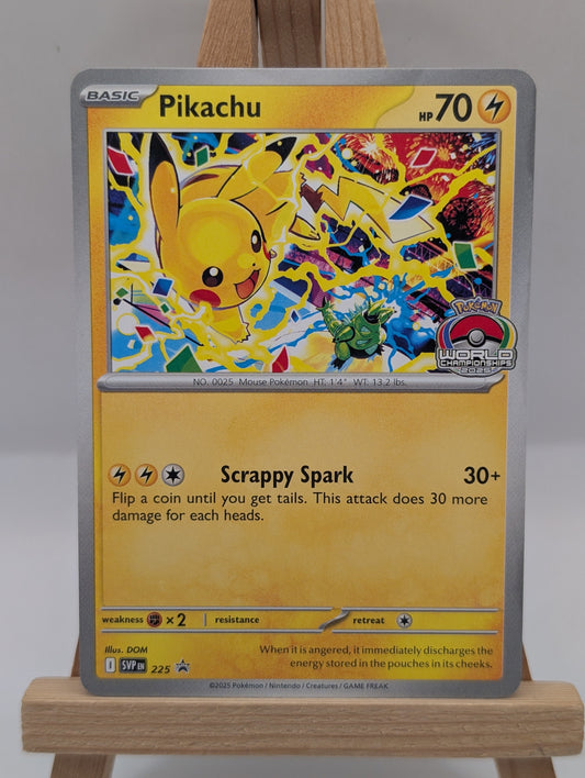 Pikachu (225) (World Championship 2025) [Scarlet & Violet: Black Star Promos] FRENLY BRICKS - Open 7 Days