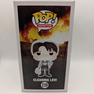 Funko Pop! Attack On Titan Cleaning Levi #239 Hot Topic Exclusive Vaulted FRENLY BRICKS - Open 7 Days