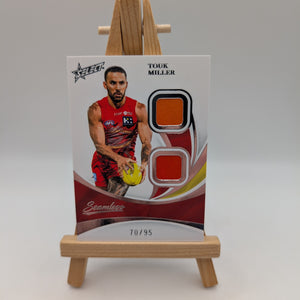 2025 Select AFL Seamless Solo Patch Touk Miller 18 /95 FRENLY BRICKS - Open 7 Days
