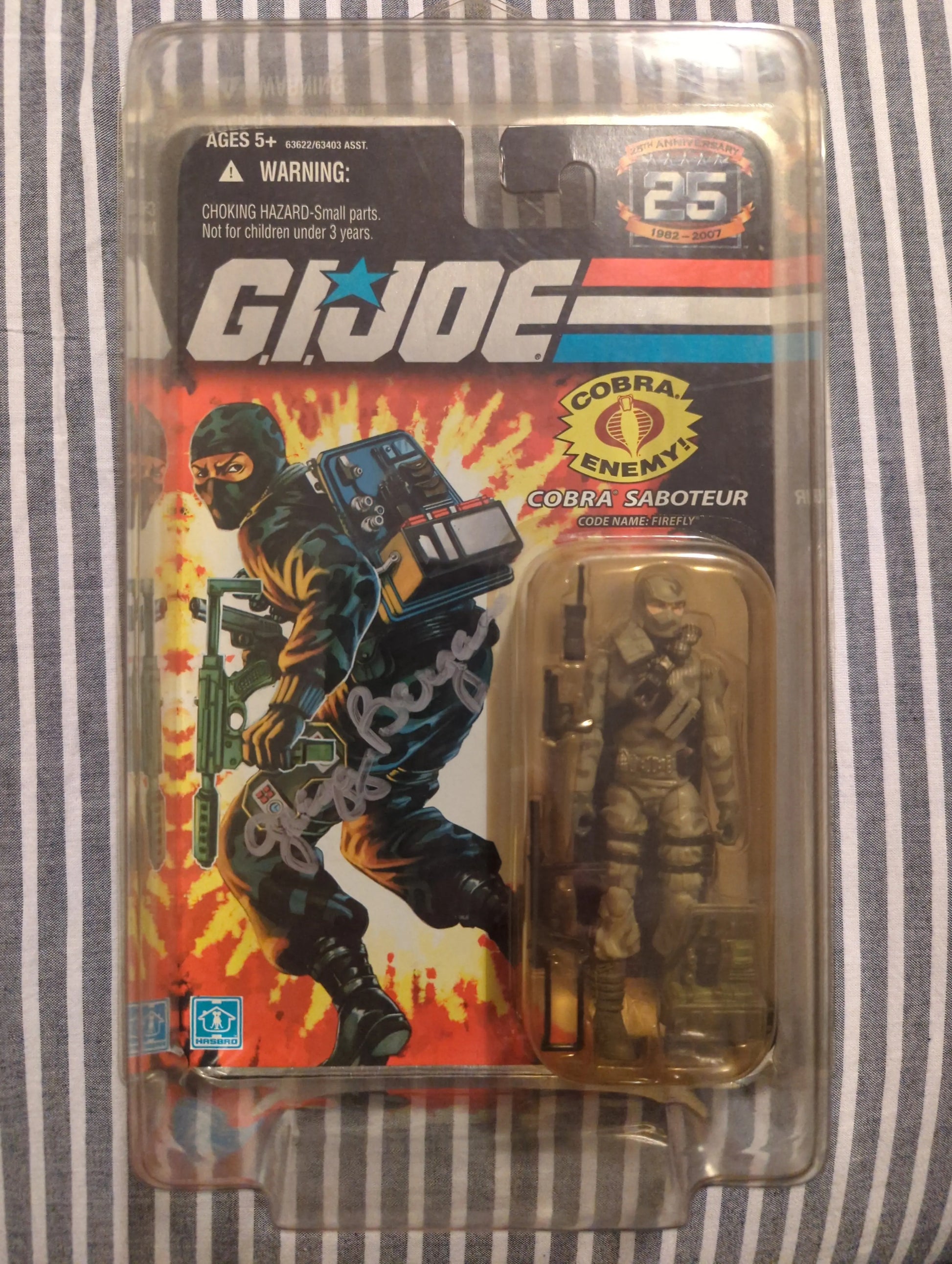 GI Joe 25th Anniversary Firefly 3.75" Action Figure Cobra Saboteur Hasbro 2007 FRENLY BRICKS - Open 7 Days