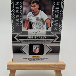 2024-25 Panini Obsidian Soccer JOE SCALLY 1/1 One of One Auto Patch USA US FRENLY BRICKS - Open 7 Days
