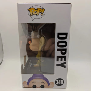 Funko Pop Vinyl Disney Snow White & The Seven  Dwarfs Dopey #340 Chase FRENLY BRICKS - Open 7 Days