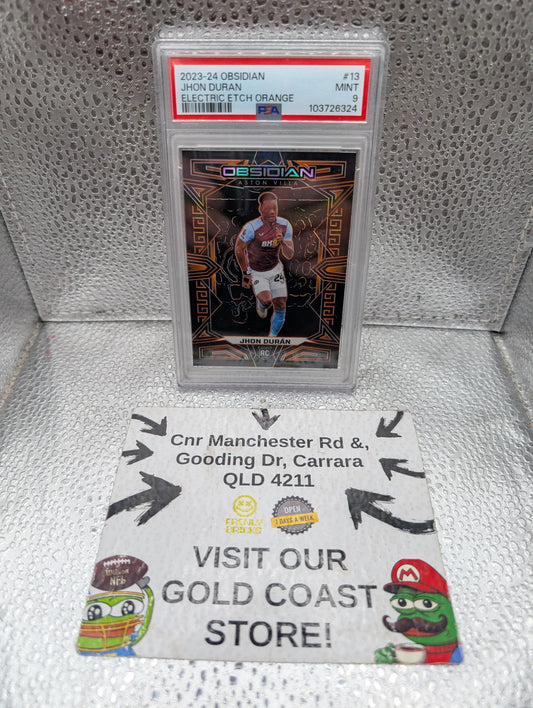 2023-24 Obsidian Soccer JOHN DURAN PSA 9 Rookie Base Orange Electric Etch /40 #13 FRENLY BRICKS - Open 7 Days