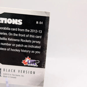 2012 ITG Heroes and Prospects Game-Used 1/1 Tyson Barrie Baillie #M-04 Rookie RC FRENLY BRICKS - Open 7 Days