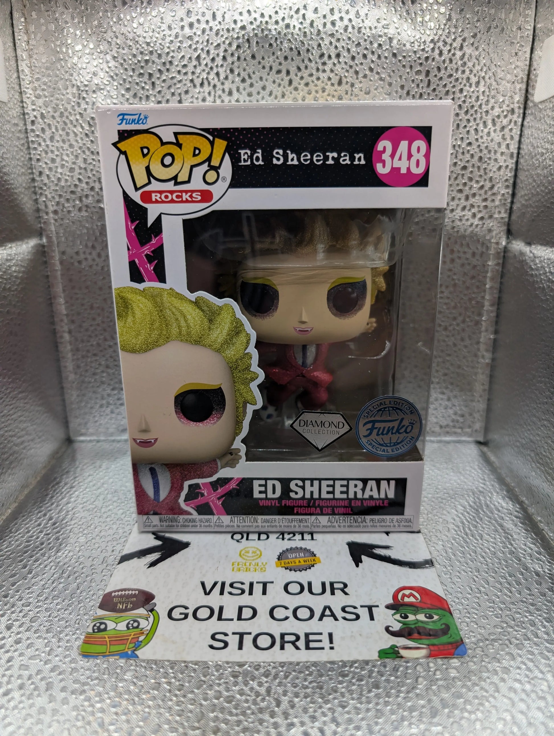ED SHEERAN - DIAMOND GLITTER S.E. FUNKO POP ROCKS - No. 348 -2023 FRENLY BRICKS - Open 7 Days
