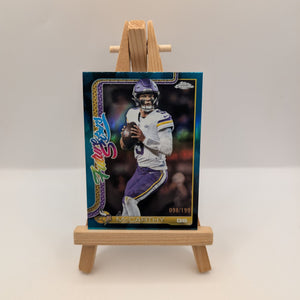 2025 Topps Chrome Football JJ J.J. McCarthy FS-18 Future Stars Refractor /199 FRENLY BRICKS - Open 7 Days