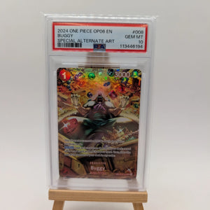 One Piece TCG Buggy SP Alt Art OP03-008 Wings of Captain OP06 PSA 10 Gem Mint FRENLY BRICKS - Open 7 Days