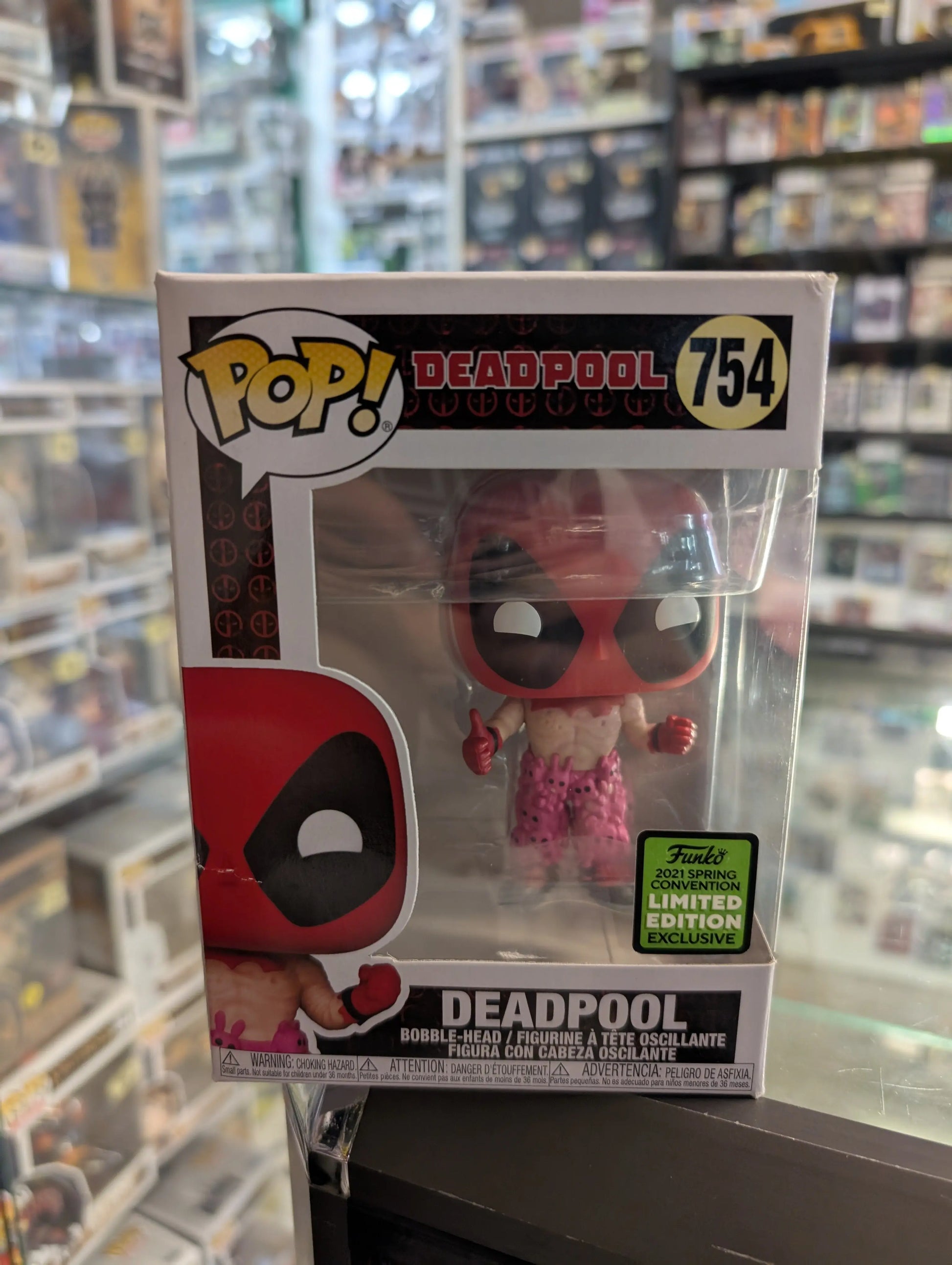 Funko Pop Vinyl Deadpool #754 2021 Spring Convention Limited Edition Exclusive FRENLY BRICKS - Open 7 Days
