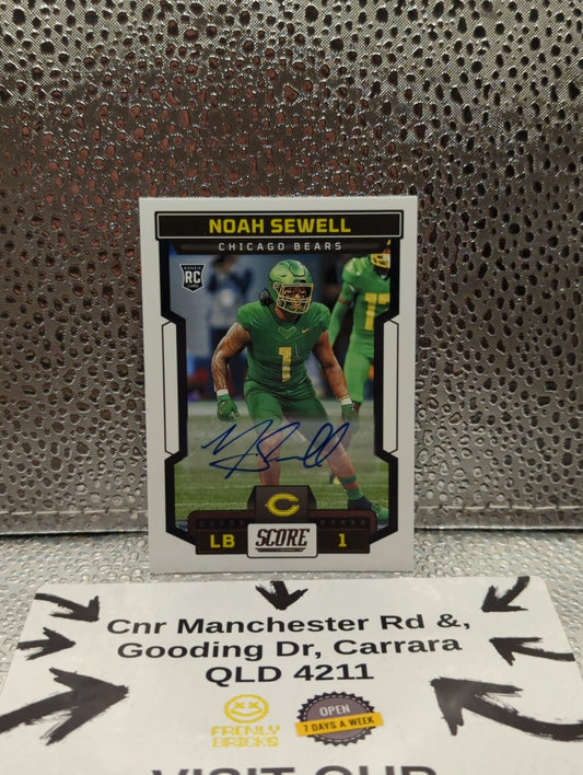 2023 Panini Score Football NOAH SEWELL ROOKIE AUTO FRENLY BRICKS - Open 7 Days