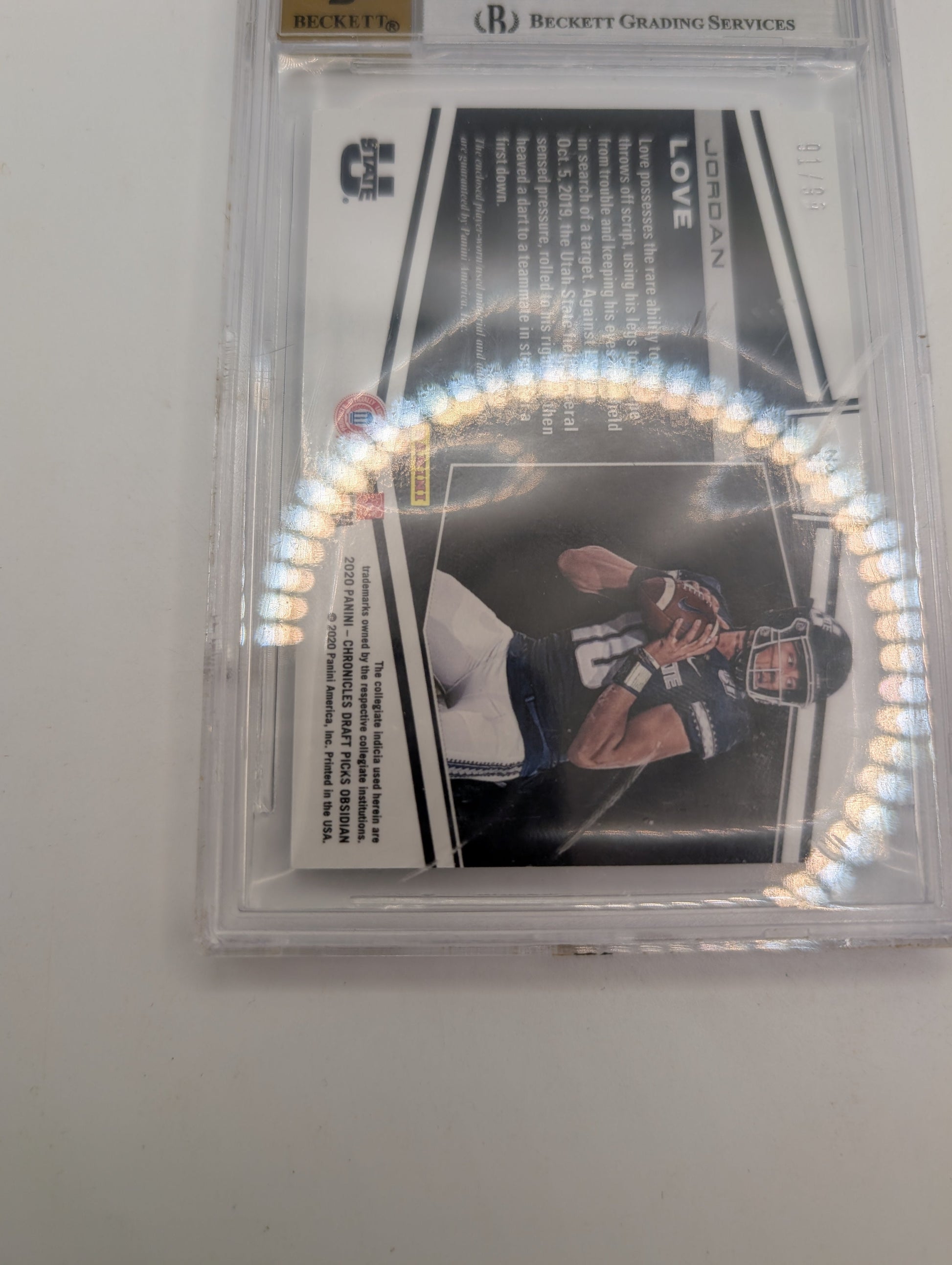 2020 Panini Obsidian Draft Picks - Jersey Autographs Jordan Love /99 Bgs *cracks FRENLY BRICKS - Open 7 Days