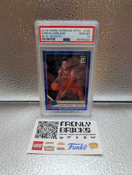 2019 Panini Optic Donruss Darius Gardland Blue Velocity #195 PSA 10 FRENLY BRICKS - Open 7 Days