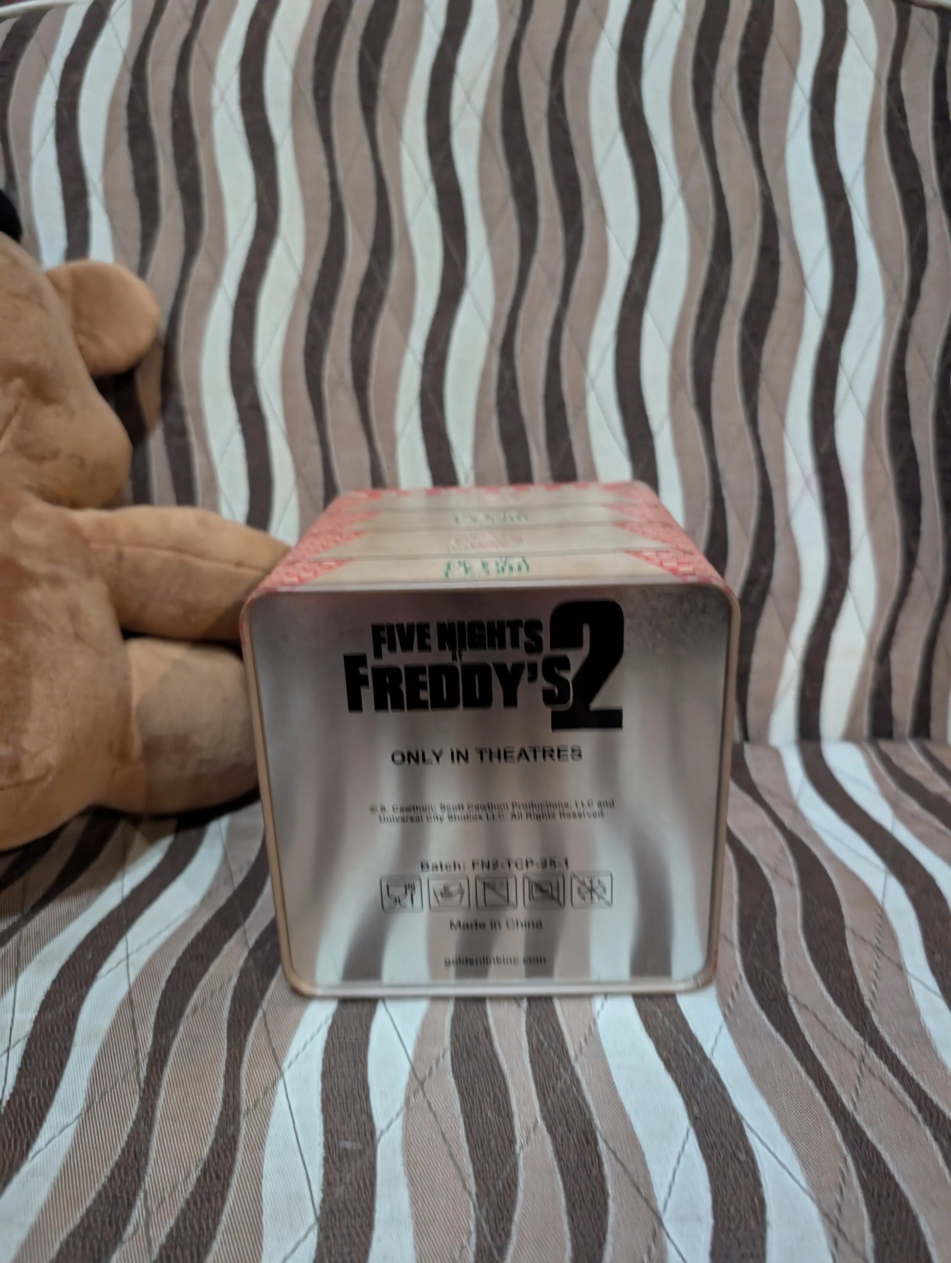 IN HAND FNAF Five Nights At Freddy’s 2 Plush Cinemark Popcorn Bucket FRENLY BRICKS - Open 7 Days