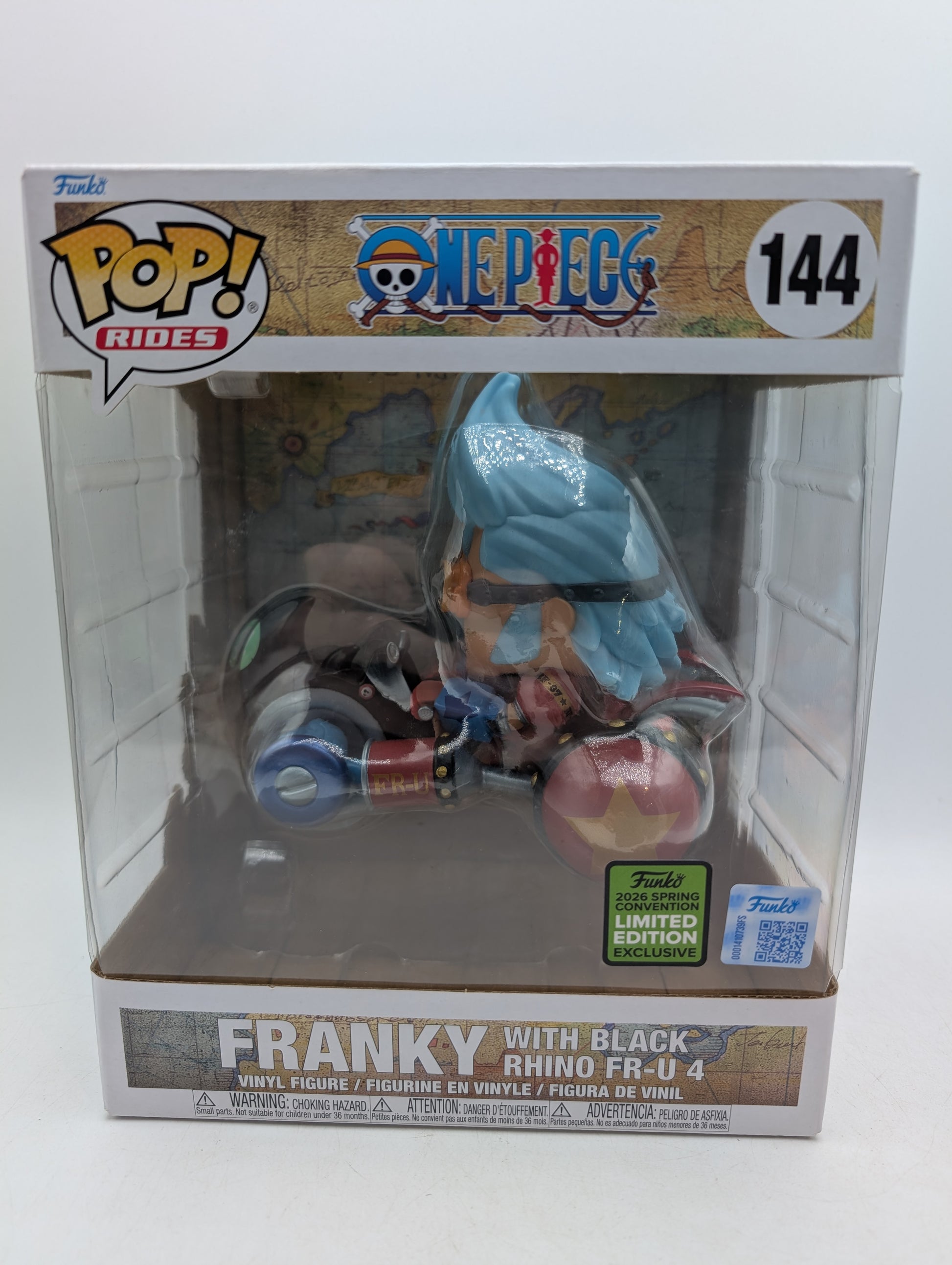 Funko POP! One Piece Franky with Black Rhino FR-U4 #144 2026 Spring Con image 1