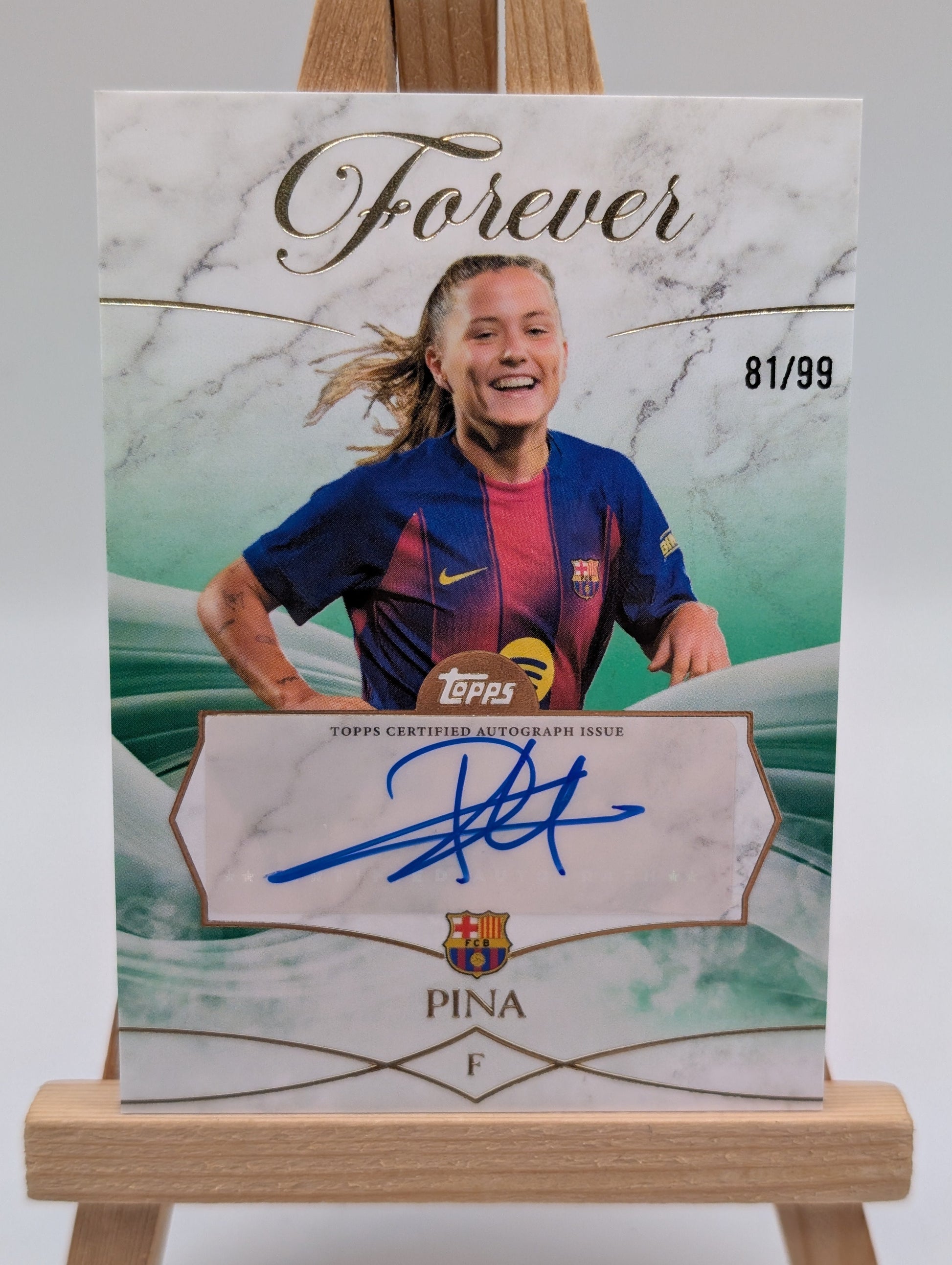 Topps Barcelona Forever Claudia Pina Auto /99 FRENLY BRICKS - Open 7 Days