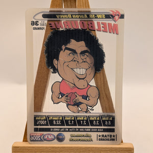 2006 AFL Teamcoach Card Star Wild Card SW-10 Aaron Davey-Melbourne FRENLY BRICKS - Open 7 Days