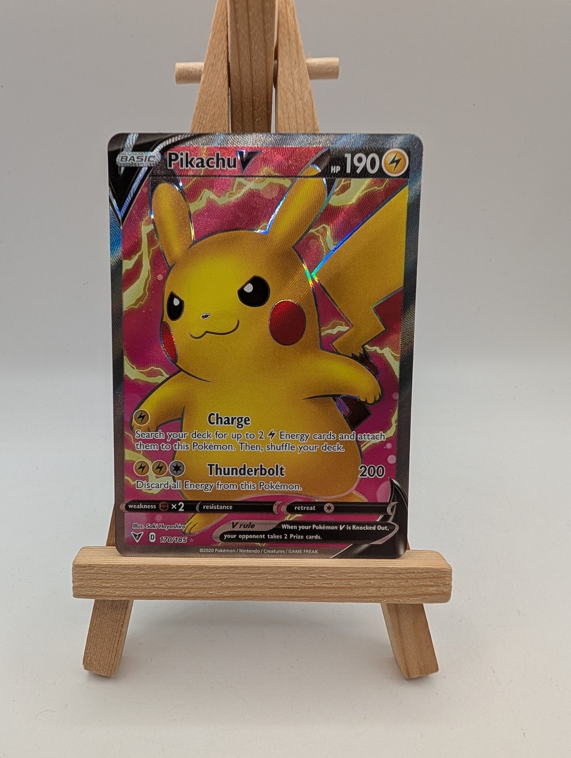 Pokemon TCG · Pikachu V 170/185 · Full Art · SWSH: Vivid Voltage (2020) NM FRENLY BRICKS - Open 7 Days