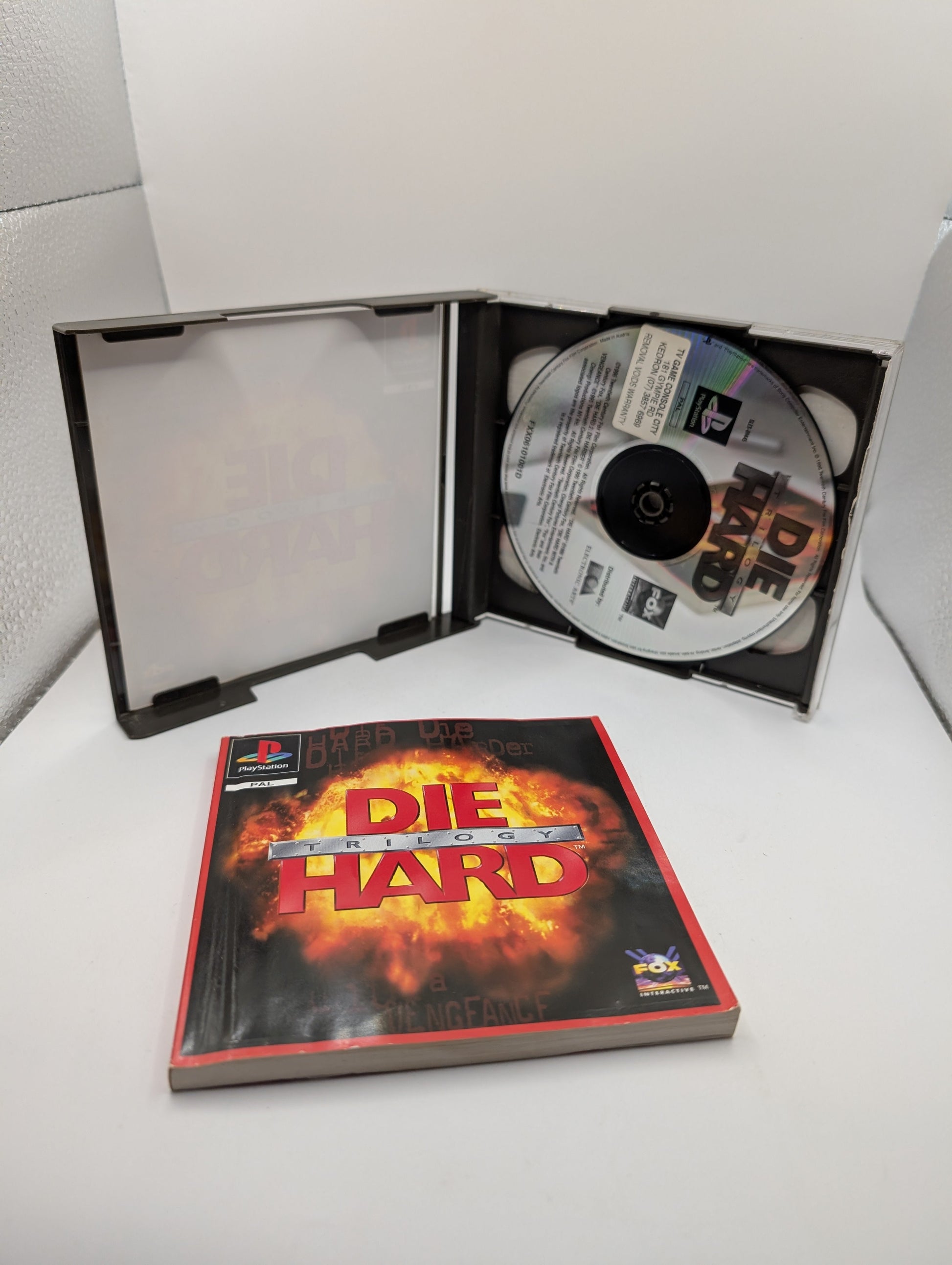 PS1 - Die Hard Trilogy Sony Playstation  One Game with Manual - PAL Tested FRENLY BRICKS - Open 7 Days