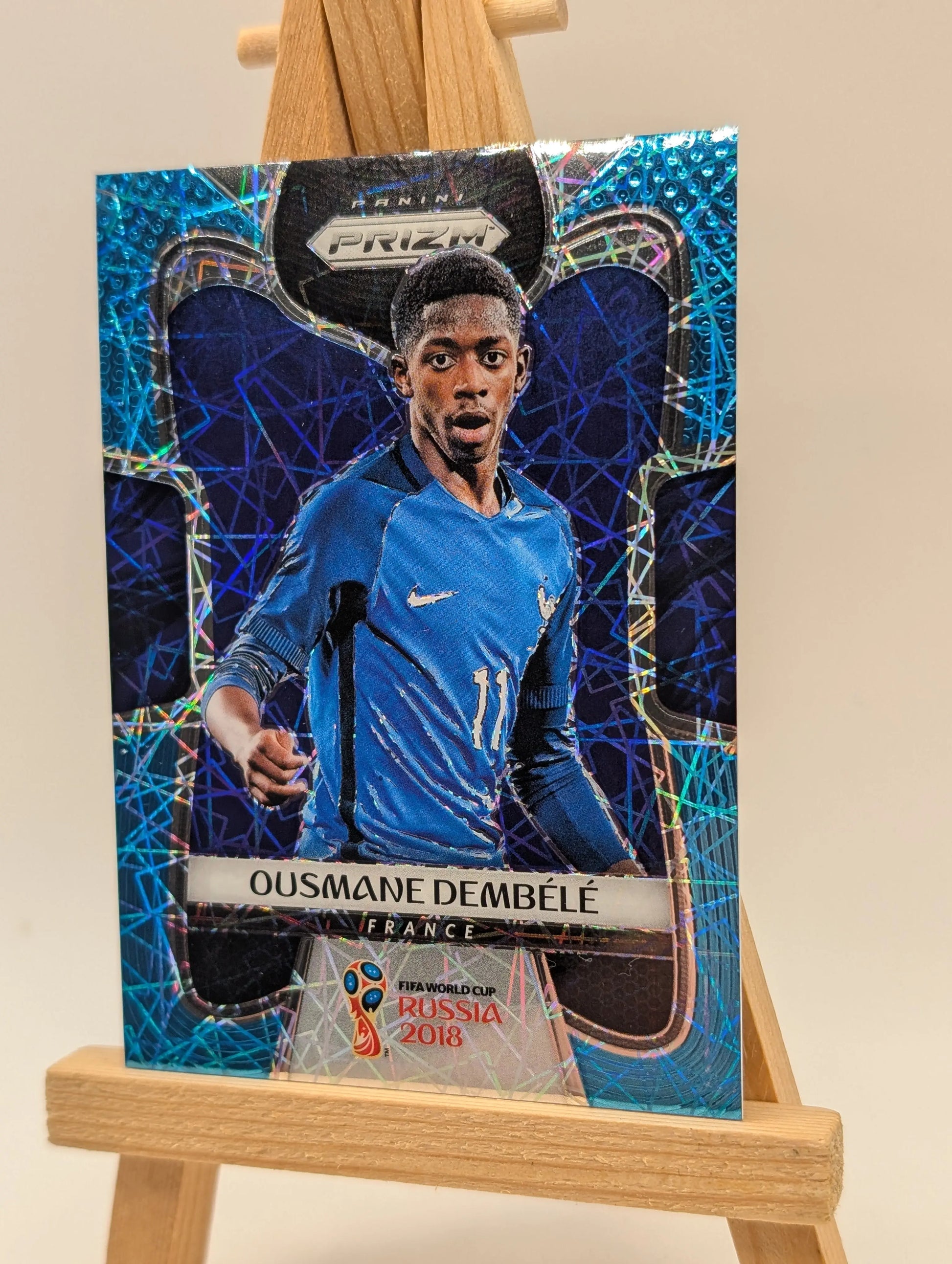 2018 Panini Prizm World Cup #85 Ousmane Dembele Light Blue Lazer #/125 France FRENLY BRICKS - Open 7 Days