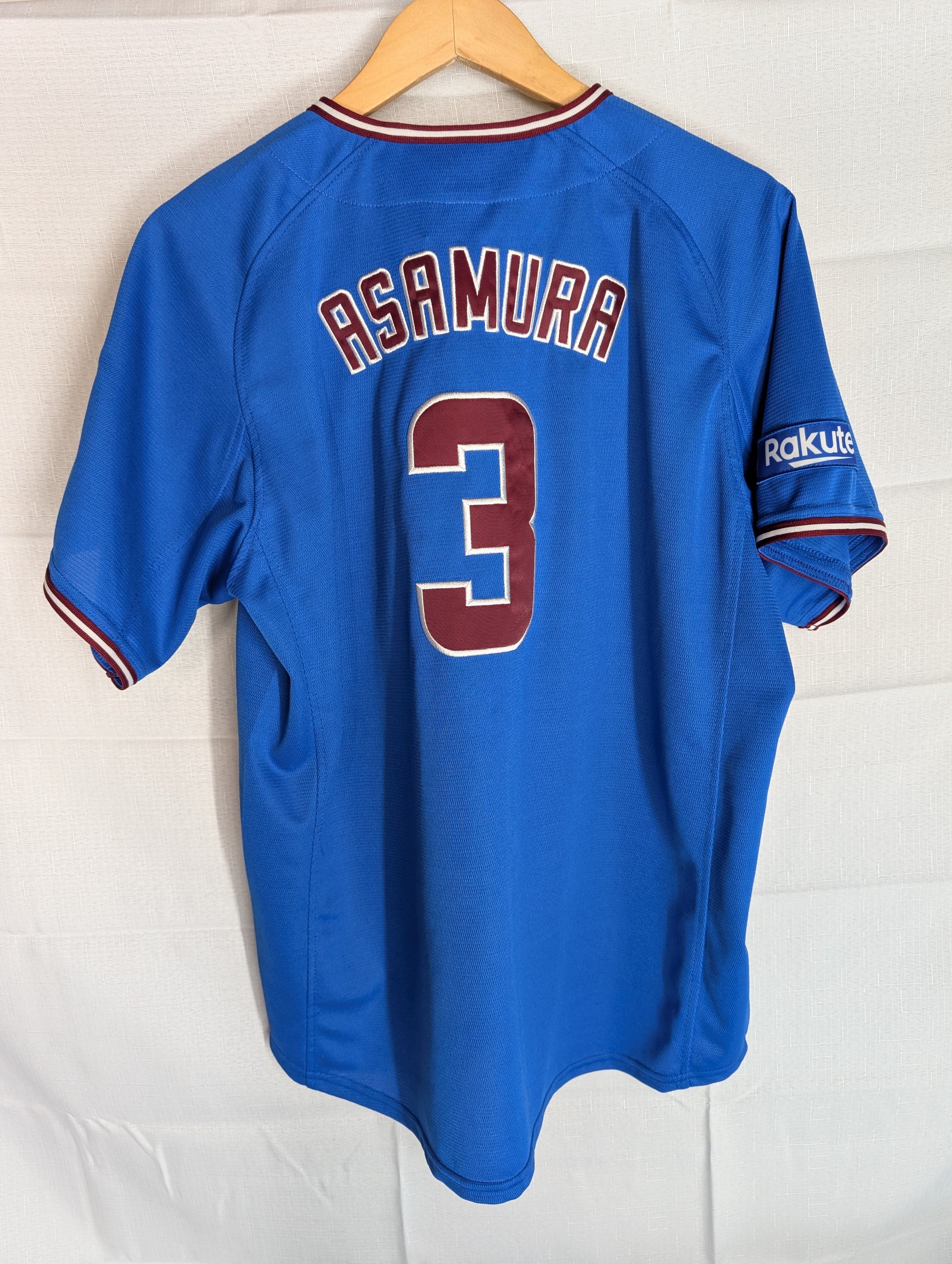 Nippon Baseball Tohoku Rakuten Golden Eagles 2019 Tohoku Blue "Asamura #3" Alternative Large Jersey