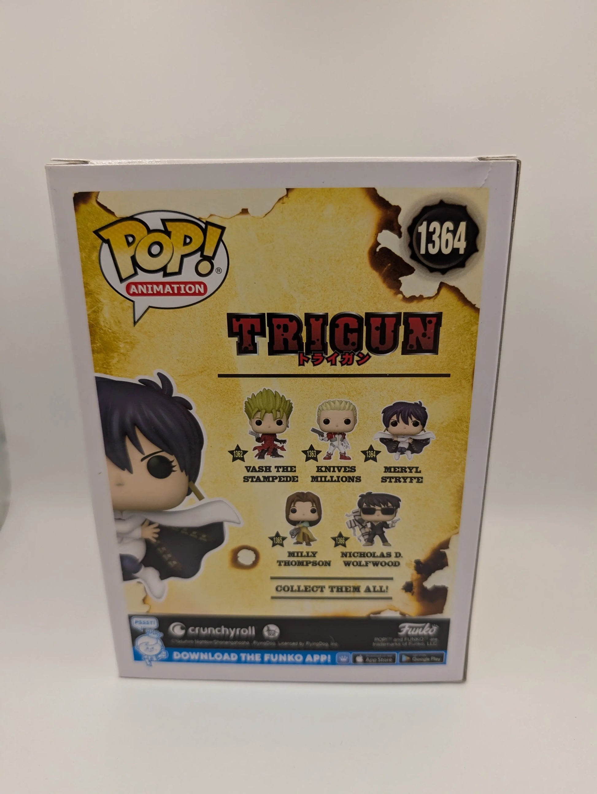 FUNKO POP ! MERYL STRYFE 1364 TRIGUN POP ANIMATION FRENLY BRICKS - Open 7 Days