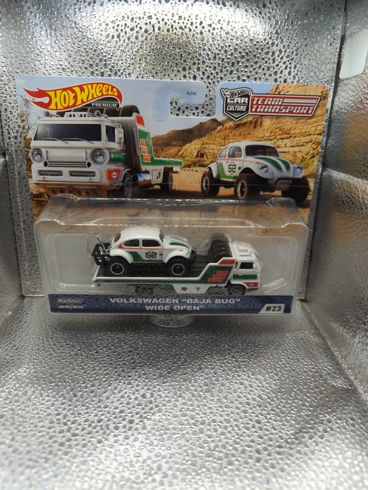 Hot Wheels Team Transporter Volkswagen Baja Bug & Wide Open Hauler 1:64VW FRENLY BRICKS - Open 7 Days