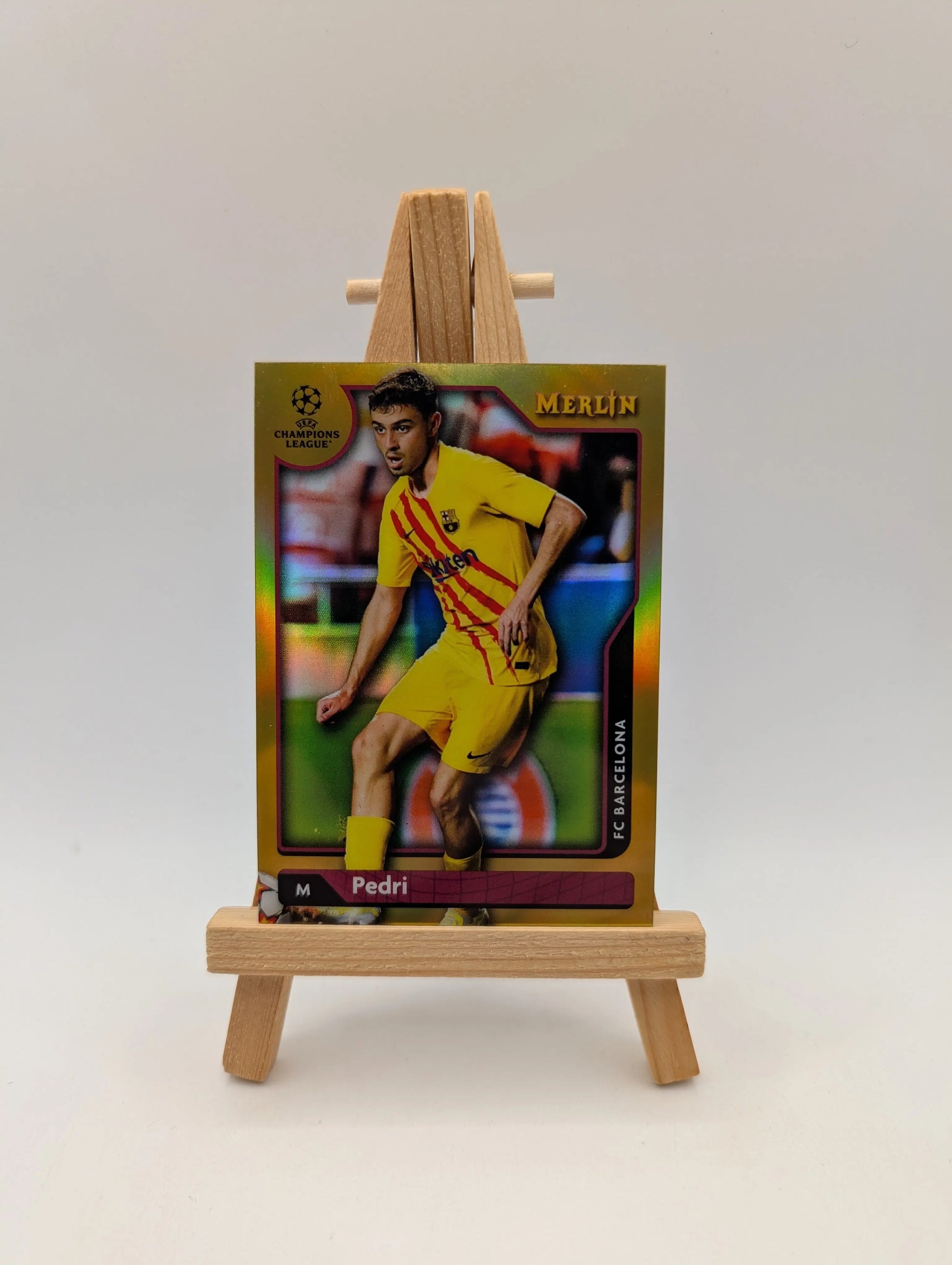 2021-22 Topps Merlin Collection Chrome UCL Gold Refractor /50 Pedri #75 FRENLY BRICKS - Open 7 Days