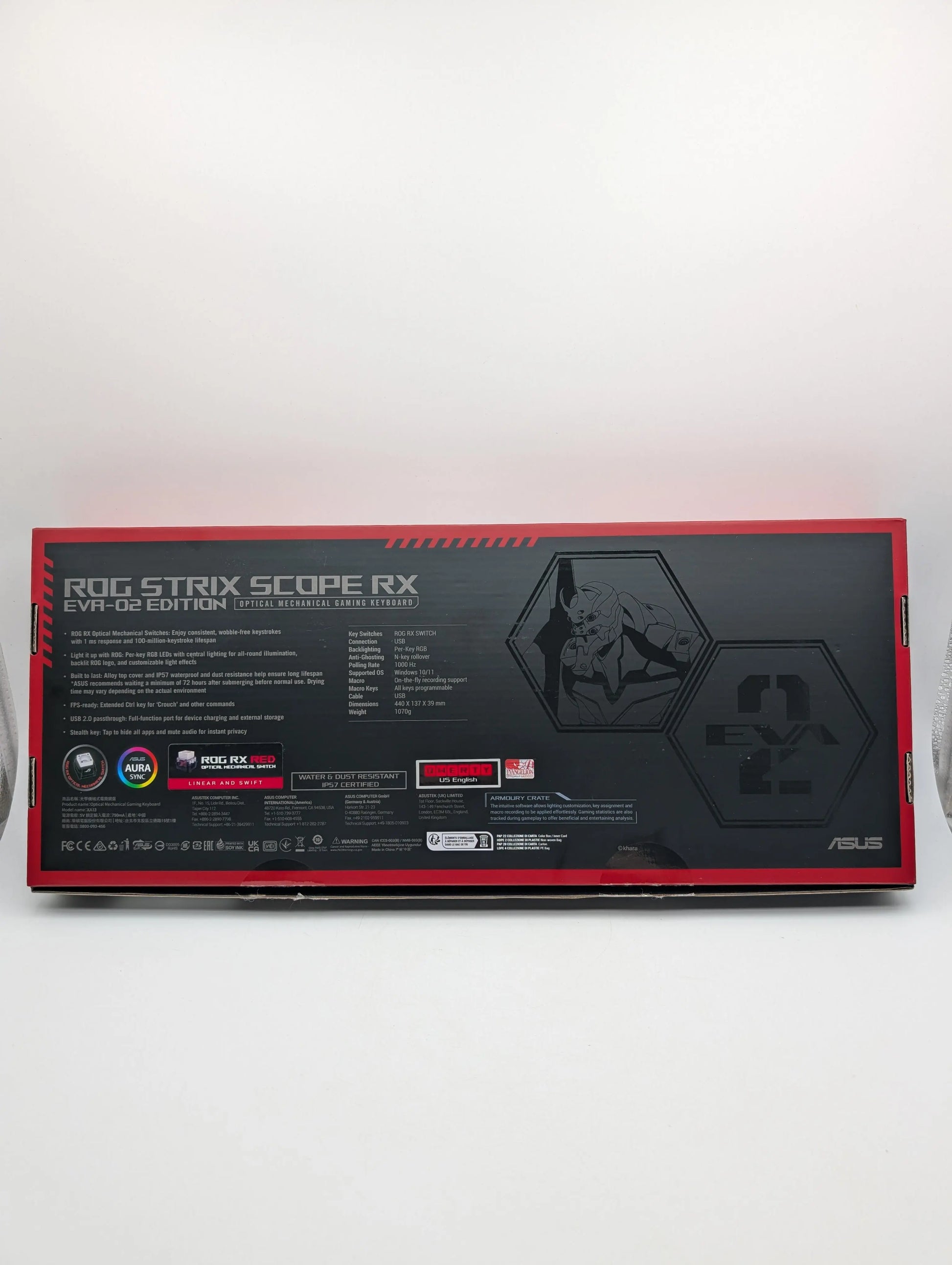 Asus ROG Strix Scope RX EVA -02 ROG Strix Scope RX EVA Edition Gaming Keyboard FRENLY BRICKS - Open 7 Days