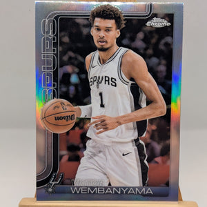 2025-26 Topps Chrome Victor Wembanyama #221 Silver Refractor Spurs FRENLY BRICKS - Open 7 Days