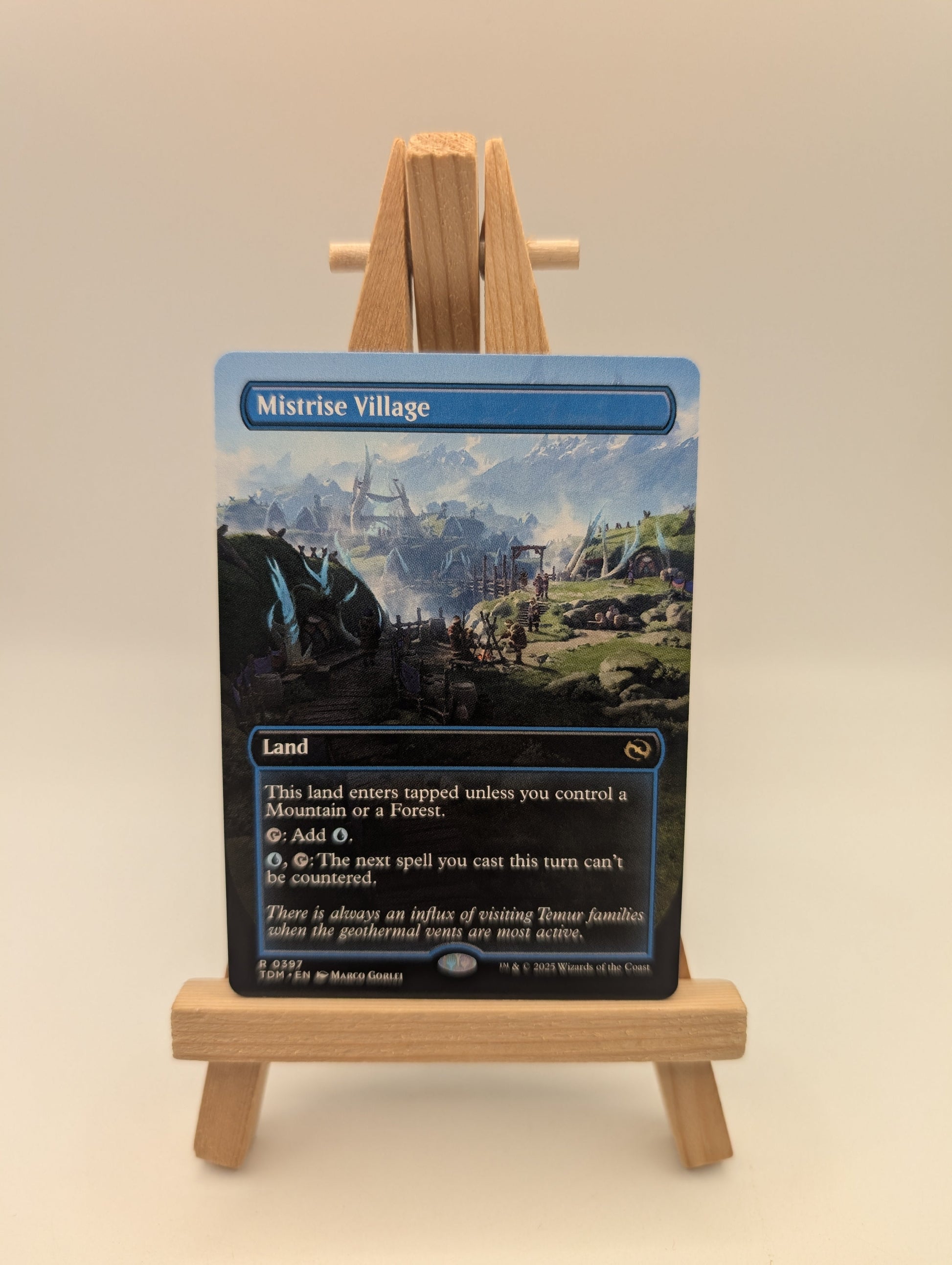 MTG - Mistrise Village - Tarkir: Dragonstorm - Borderless 0397 FRENLY BRICKS - Open 7 Days