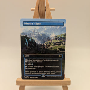 MTG - Mistrise Village - Tarkir: Dragonstorm - Borderless 0397 FRENLY BRICKS - Open 7 Days