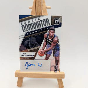 2019-20 Donruss Optic Rookie Auto Zion Williamson Dominators /49 FRENLY BRICKS - Open 7 Days