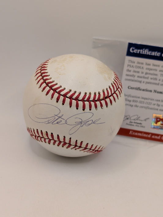 PETE ROSE CINCINNATI REDS  AUTOGRAPHED BART GIAMIATTI  BASEBALL BIG RED MACHINE FRENLY BRICKS - Open 7 Days